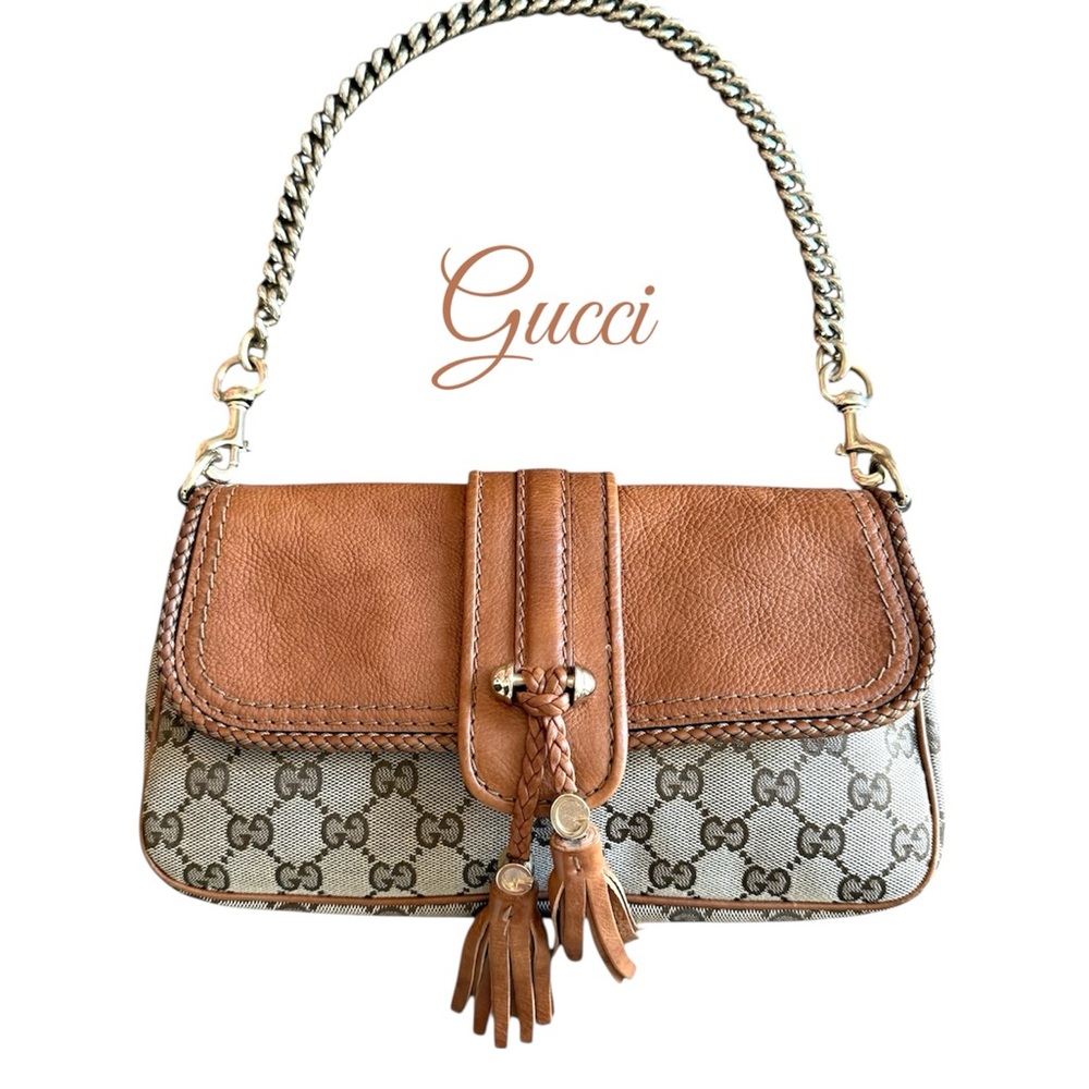 Gucci Tan and Brown Shoulder Bag